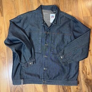 Mecca USA Denim Jacket Mens XXL Blue NWT Vintage 90s Streetwear Hip Hop Baggy